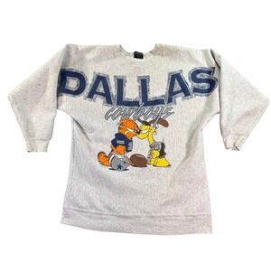 Vintage Dallas Cowboys Garfield Sweatshirt Mens Large Gray 1994 Odie Vintage NFL